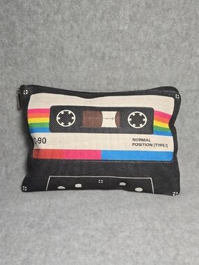 Retro Cassette Tape Cosmetic Bag